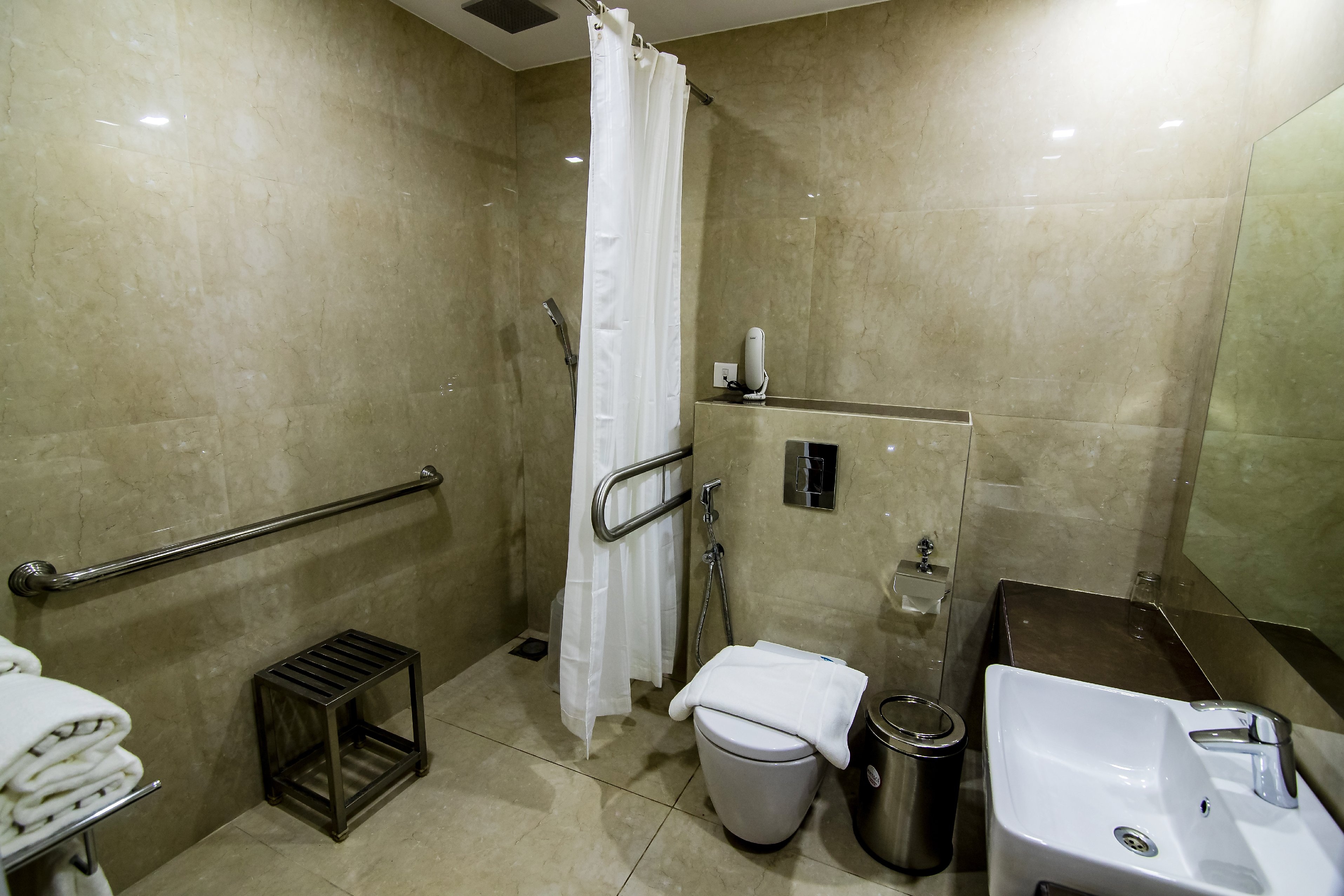 Modern Washroom Facilities Hotel Victory Kerala